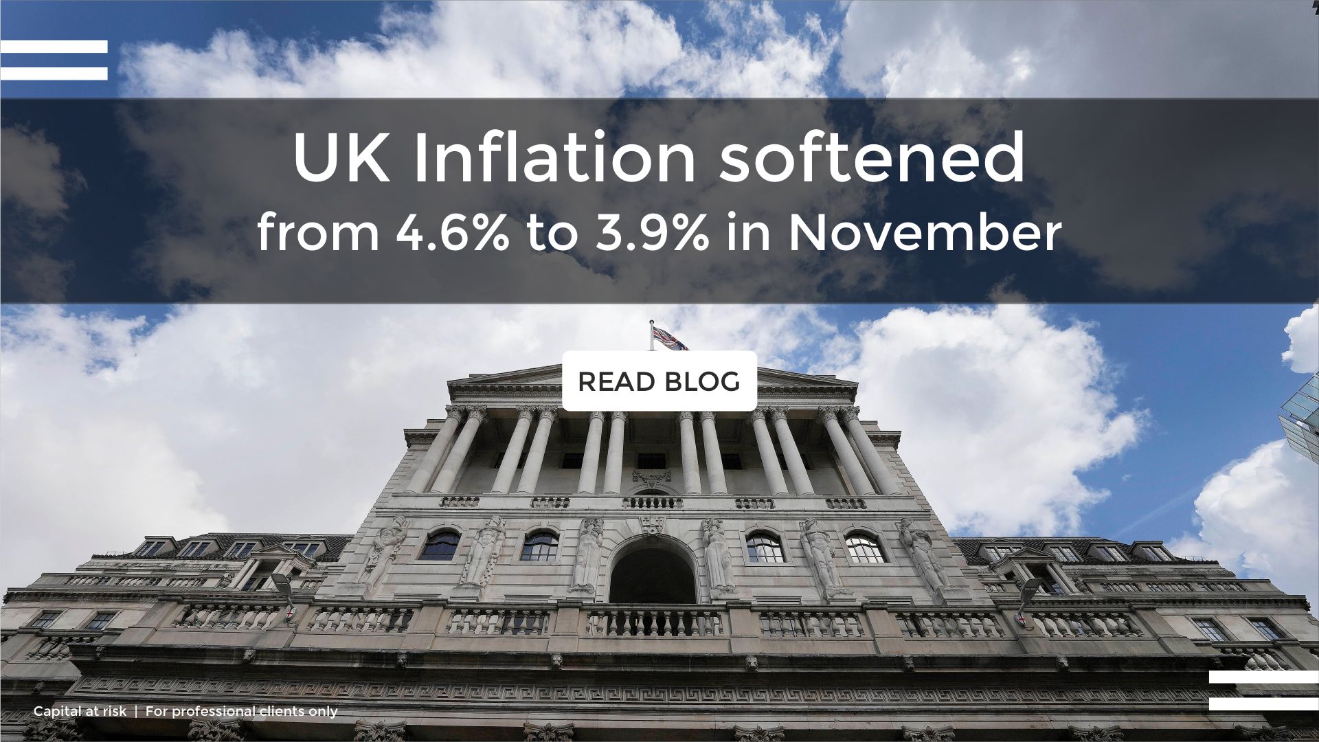 UK Inflation softened from 4.6% to 3.9% in November
