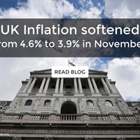 UK Inflation softened from 4.6% to 3.9% in November