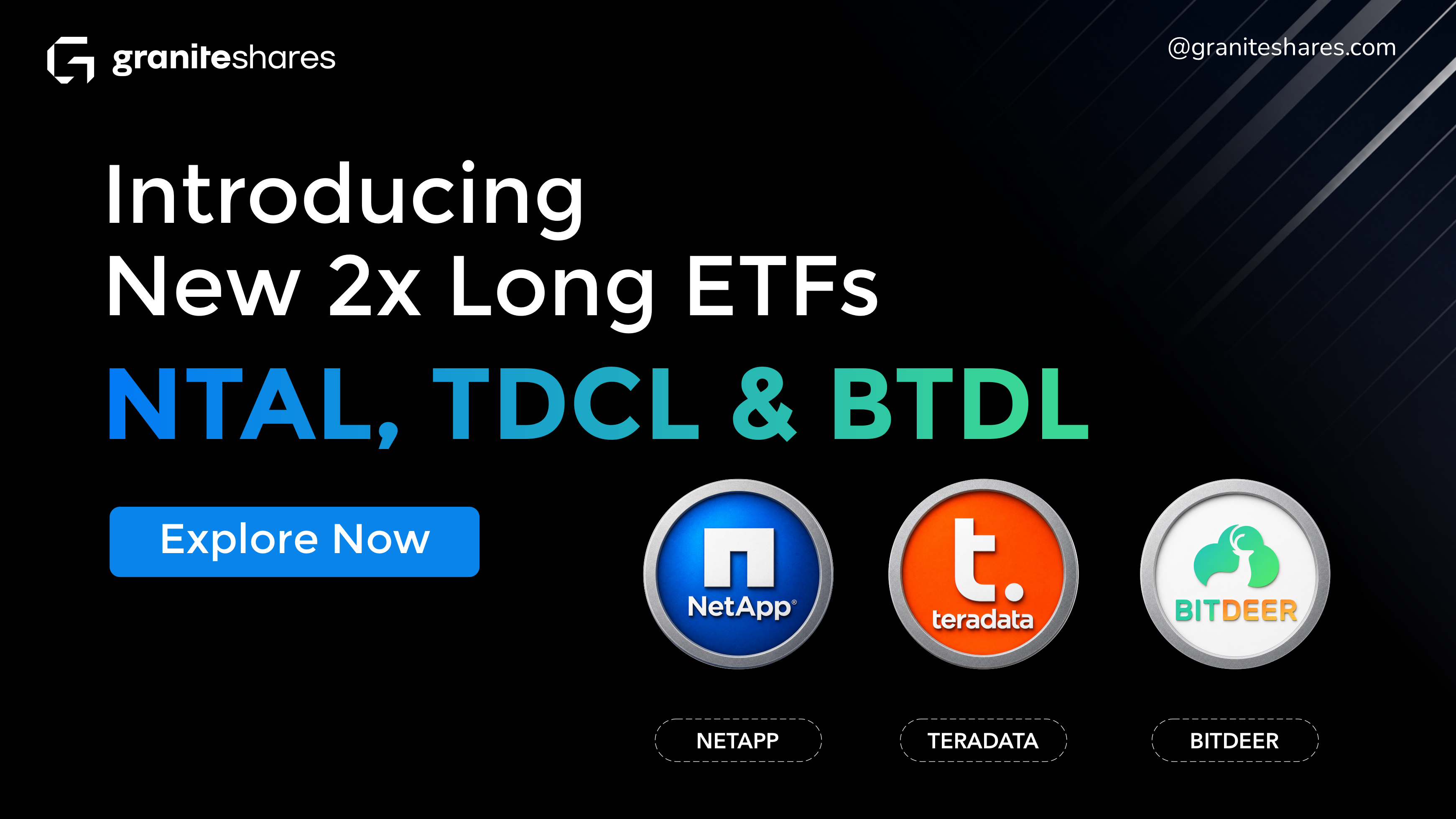 GraniteShares 2x Long NTAL, TDCL and BTDL ETFs